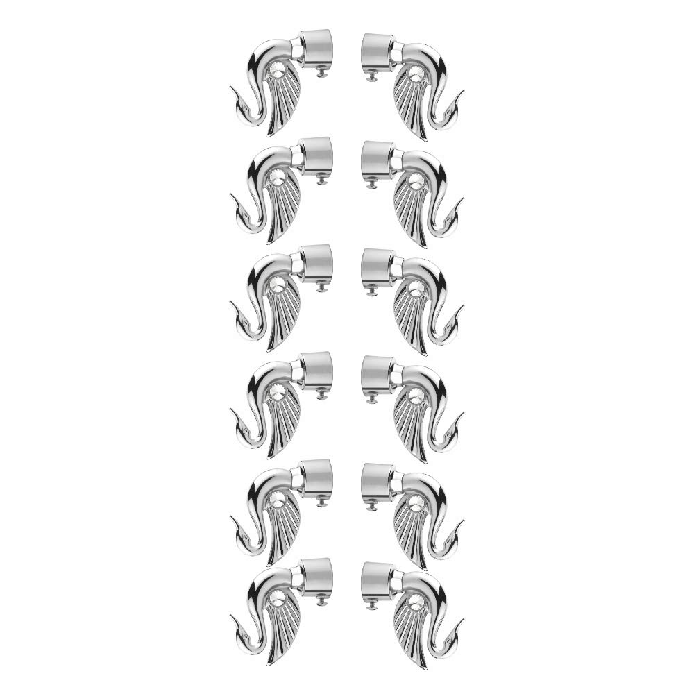 GLOXY Stainless Steel Curtain Bracket Finials With Heavy Support For Door  And Window Fittings (Silver Animal)