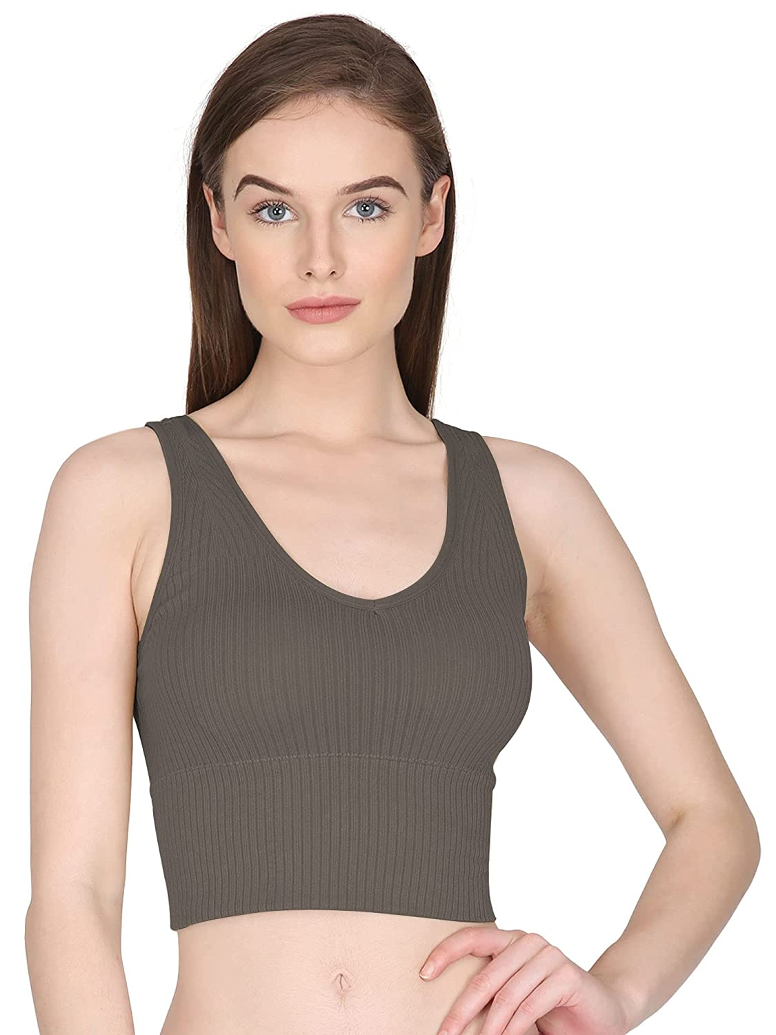 ShopOlica Women's Sports Bra T Shirt Style Tank Top Cotton Bras